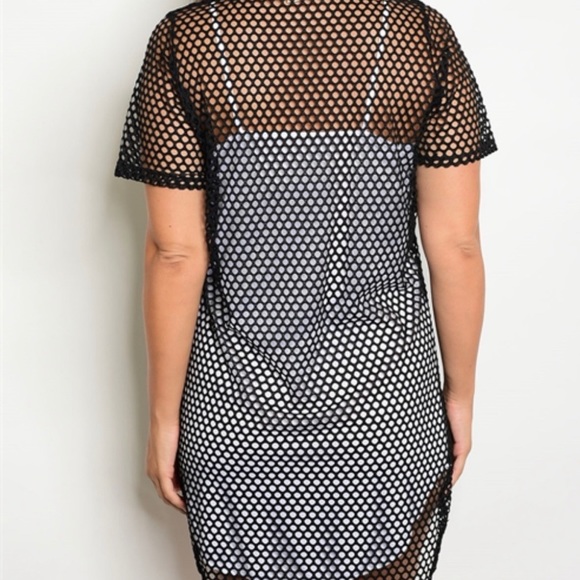💗PLUS SIZE FISHNET DRESS - Picture 4 of 4